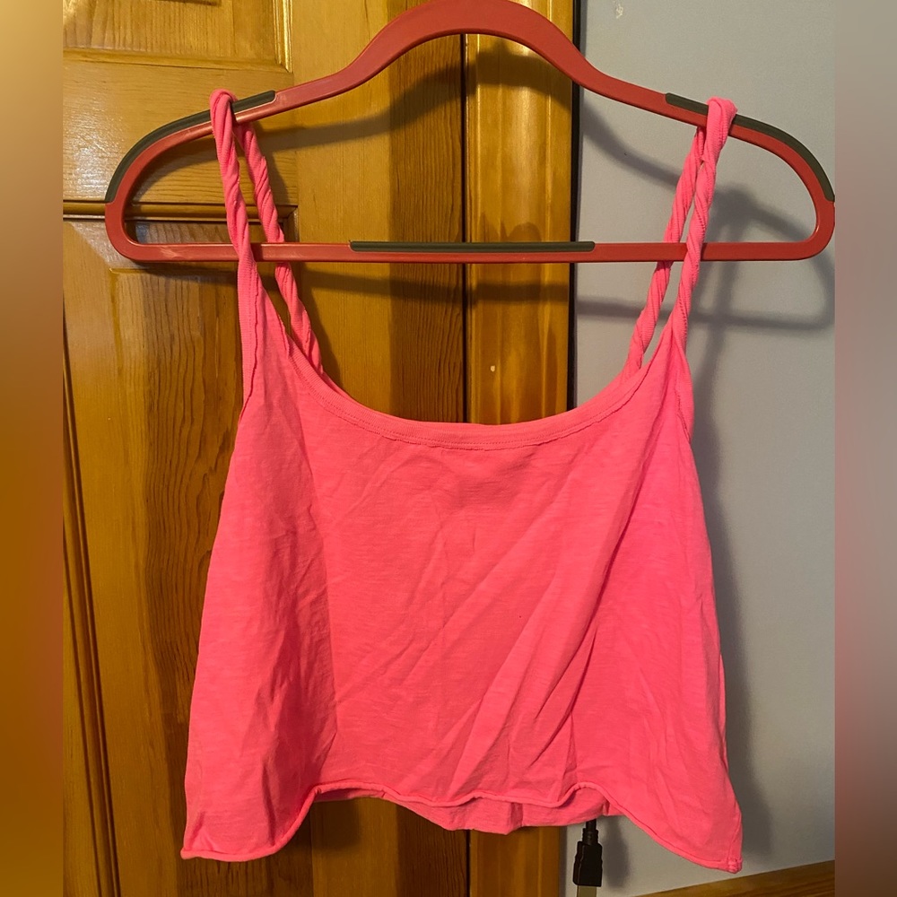 NWT aerie hot pink crop top